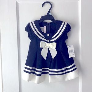 Navy Sailor inspired dress with matching shorts